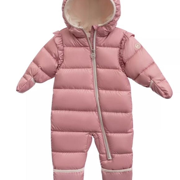 MICHAEL KORS Baby Girls Heavy Weight Front Zip Ruffle Pram Jacket 6-12 m